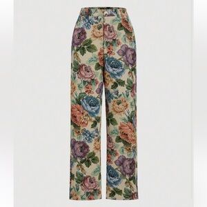 shein tapestry library grandma floral pant size XS 0